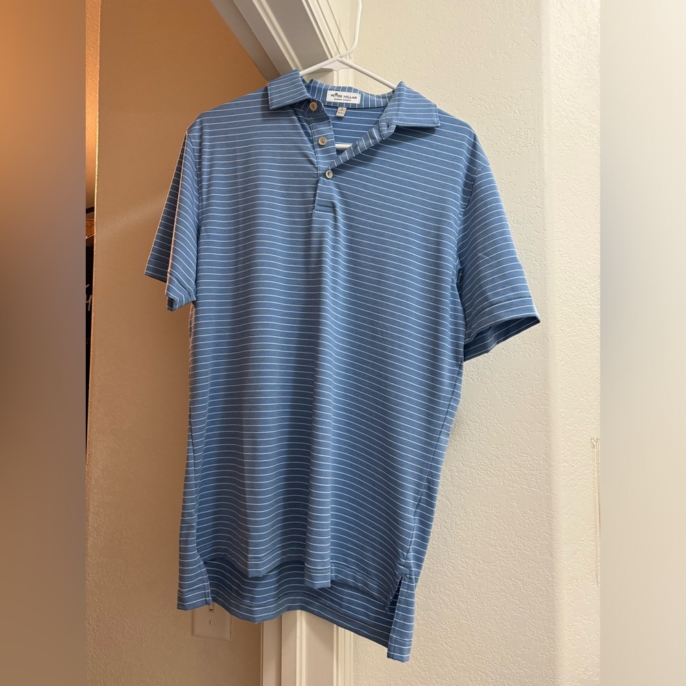 Men’s S Peter Millar blue polo. Like New